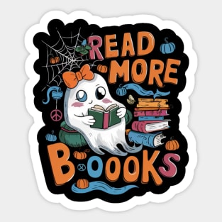 Ghosts Reading Books Sticker